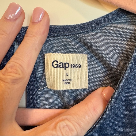 GAP 1969 Denim A-Line - shift dress with pockets - Size Large - EUC - Picture 4 of 10